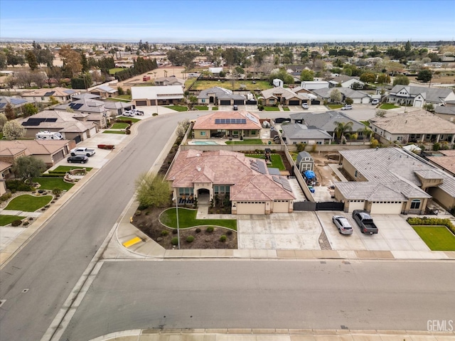 bird's eye view with a residential view