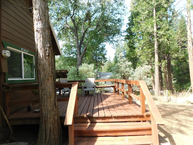 view of wooden deck