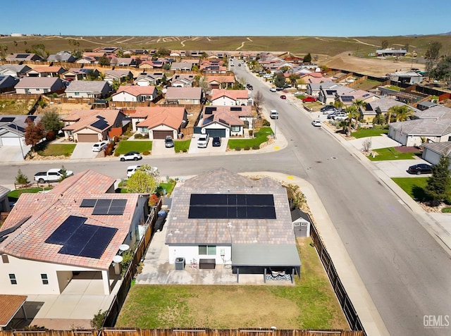 drone / aerial view with a residential view