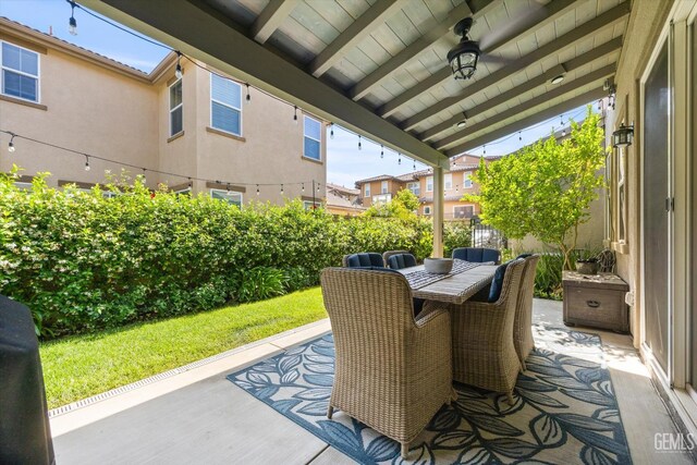 28537 Vista Del Rio Dr, Valencia, CA 91354 - view of patio / terrace with outdoor dining space