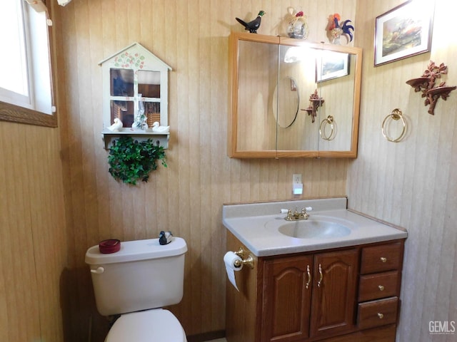 45796 Carlin Dr, Posey, CA 93260 - bathroom with vanity and wooden walls