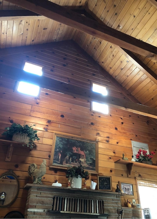45796 Carlin Dr, Posey, CA 93260 - detailed view of a wood ceiling with exposed beams and wood walls