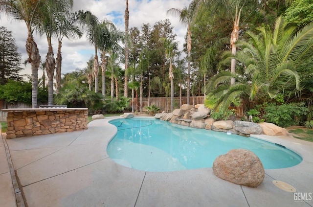 4400 Cron Way, Bakersfield, CA 93311 - view of swimming pool with a fenced backyard and a patio area