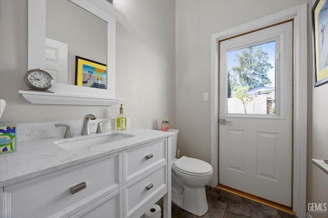 4504 Polo Club Dr, Bakersfield, CA 93312 - bathroom with vanity and stone finish floors