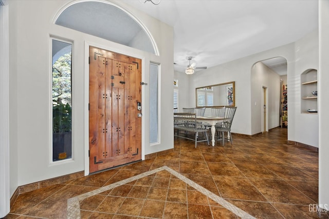 4504 Polo Club Dr, Bakersfield, CA 93312 - foyer entrance featuring ceiling fan and baseboards
