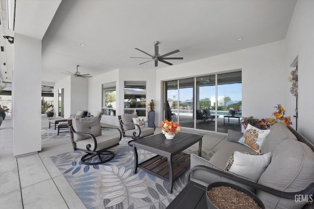 view of patio with an outdoor hangout area