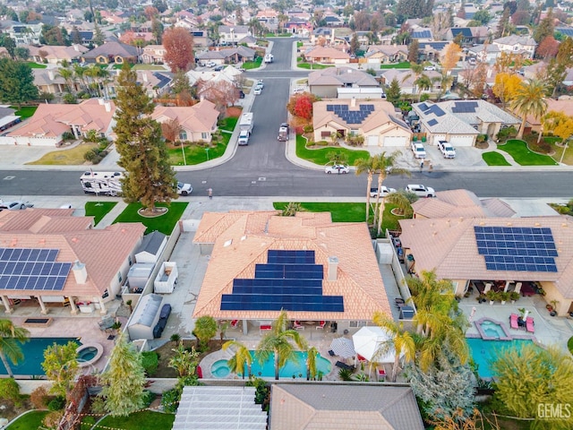 aerial view featuring a residential view