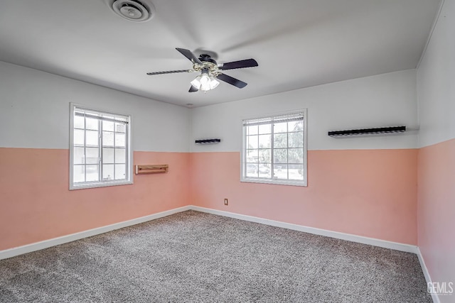 201 Cedar St, Bakersfield, CA 93304 - carpeted empty room featuring ceiling fan and baseboards