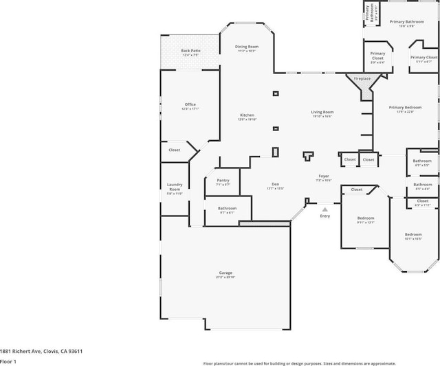 1881 Richert Ave, Clovis, CA 93611 - view of home floor plan