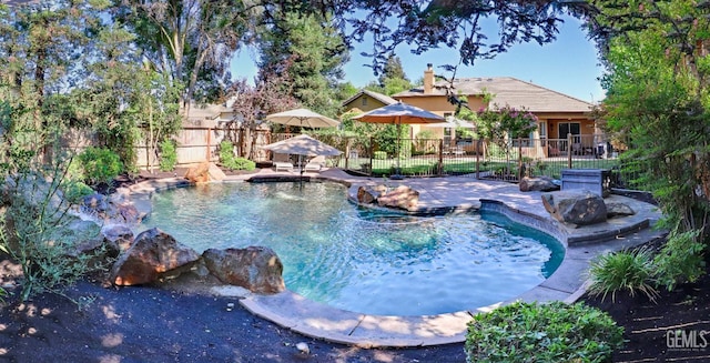 1881 Richert Ave, Clovis, CA 93611 - view of pool featuring a patio area