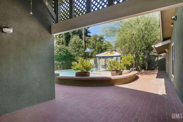 1191 Edmund St, Bakersfield, CA 93309 - view of patio / terrace featuring a gazebo