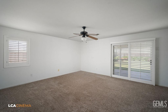 5605 Meadow Valley Ct, Bakersfield, CA 93312 - carpeted empty room with a ceiling fan and plenty of natural light