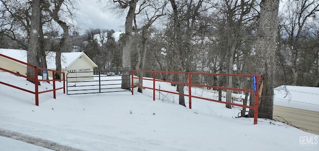 view of snowy yard