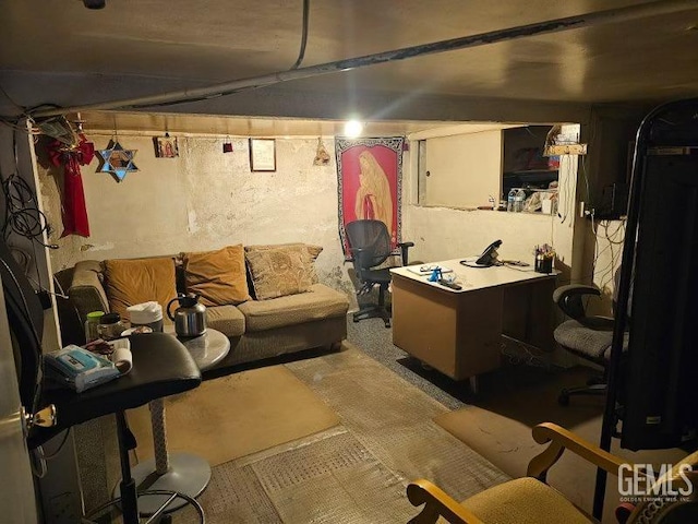 view of basement