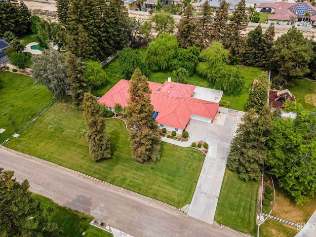 aerial view featuring a residential view