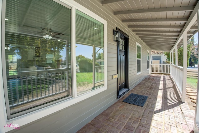 view of patio / terrace featuring covered porch