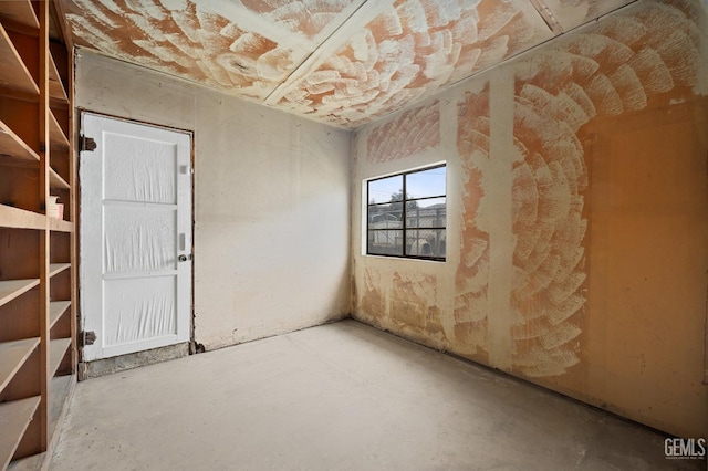 interior space featuring concrete floors