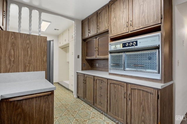 kitchen with black oven