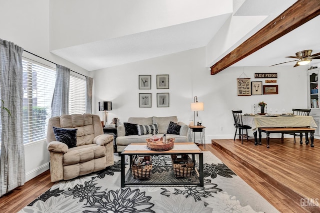 2316 Gosford Rd Unit R, Bakersfield, CA 93309 - living room with wood finished floors and a ceiling fan