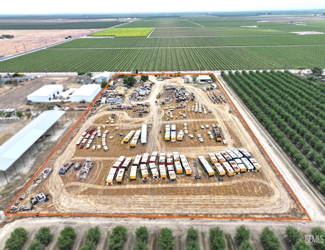 aerial view with a rural view