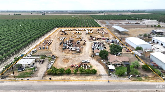 drone / aerial view with a rural view