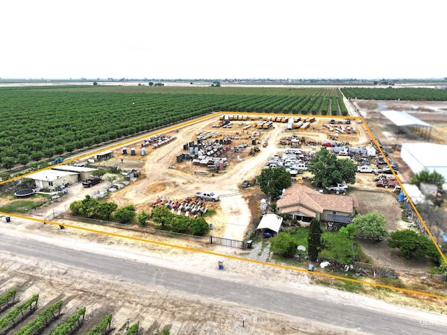 drone / aerial view with a rural view