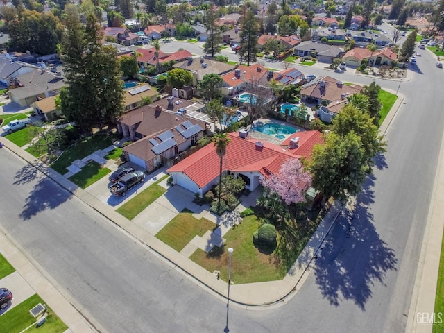 bird's eye view with a residential view