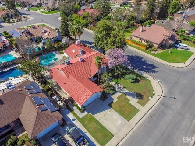 bird's eye view featuring a residential view