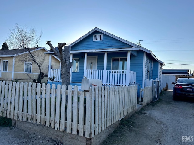 bungalow featuring a porch