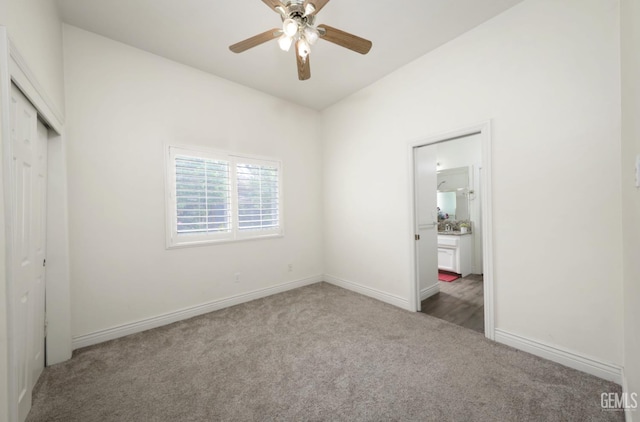 10505 Finchley Dr, Bakersfield, CA 93311 - unfurnished bedroom with carpet floors, baseboards, a closet, and ensuite bath