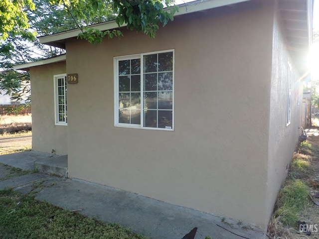 view of property exterior featuring stucco siding