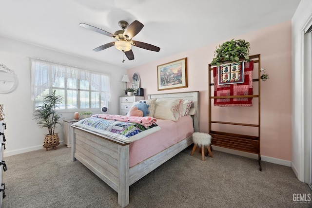 1112 Pebble Beach Dr, Bakersfield, CA 93309 - bedroom with carpet floors and a ceiling fan