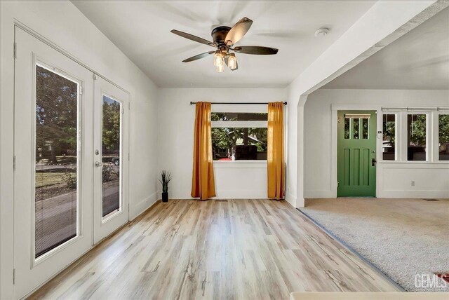 930 S Roosevelt Ave, Fresno, CA 93728 - empty room featuring a ceiling fan, wood finished floors, baseboards, and a smoke detector