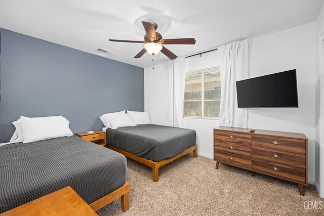 6418 Abby Rose Ave, Bakersfield, CA 93308 - bedroom featuring carpet floors, baseboards, and ceiling fan
