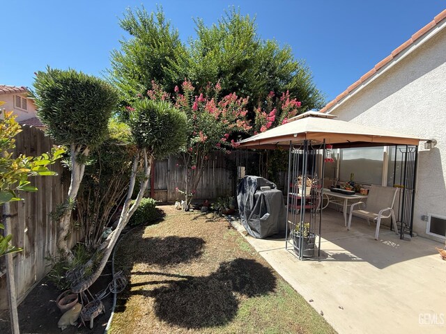 3910 Mariana Way, Bakersfield, CA 93311 - fenced backyard featuring a patio area and a gazebo