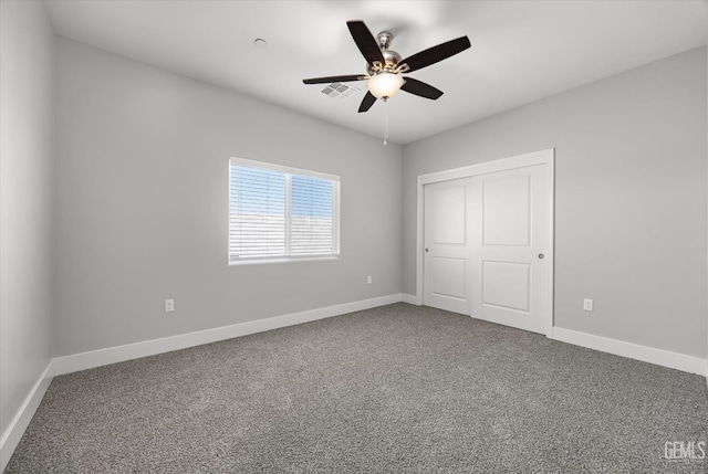 205 Goertzen Ave, Shafter, CA 93263 - unfurnished bedroom featuring carpet, a closet, and a ceiling fan
