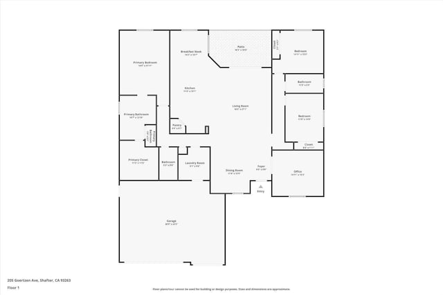 205 Goertzen Ave, Shafter, CA 93263 - view of property floor plan