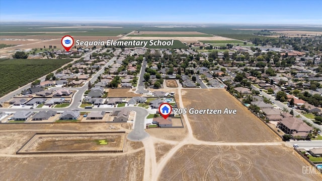 205 Goertzen Ave, Shafter, CA 93263 - aerial view of property's location featuring nearby suburban area