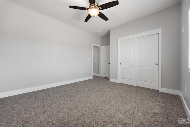 205 Goertzen Ave, Shafter, CA 93263 - unfurnished bedroom with carpet flooring, a closet, and ceiling fan