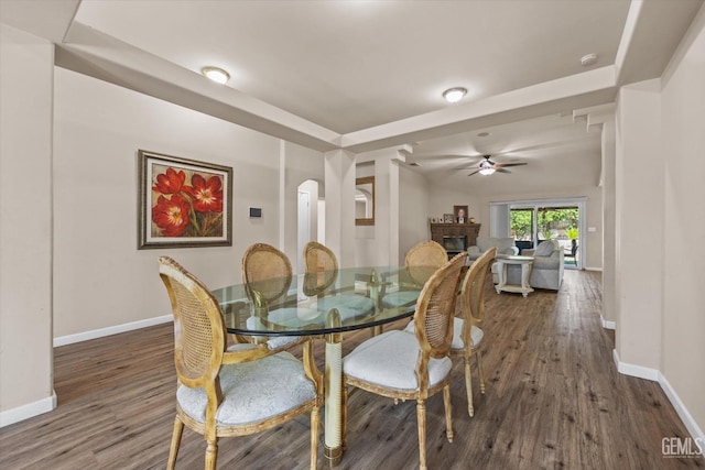 5502 Veneto St, Bakersfield, CA 93308 - dining room featuring wood finished floors, baseboards, and a raised ceiling