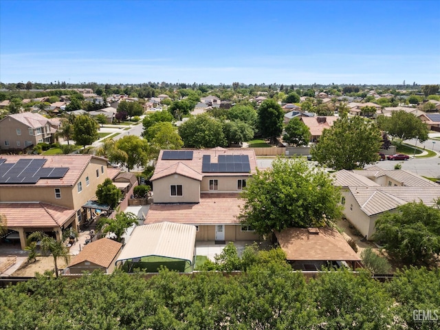 aerial view with a residential view