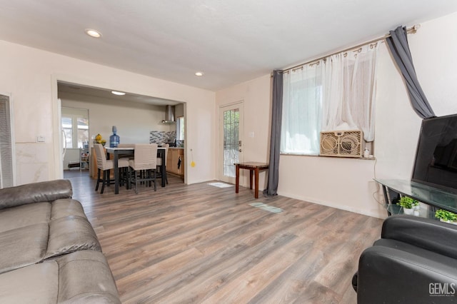 5435 Rd 37, Alpaugh, CA 93201 - living area featuring healthy amount of natural light, light wood-style floors, and recessed lighting