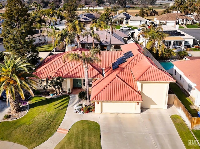 birds eye view of property featuring a residential view