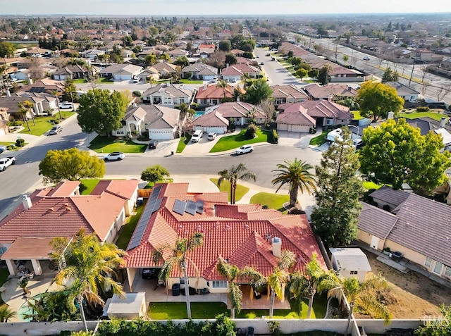 bird's eye view with a residential view