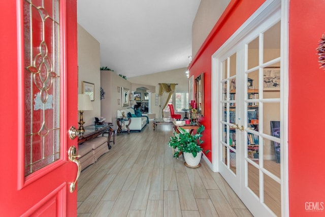 interior space featuring french doors
