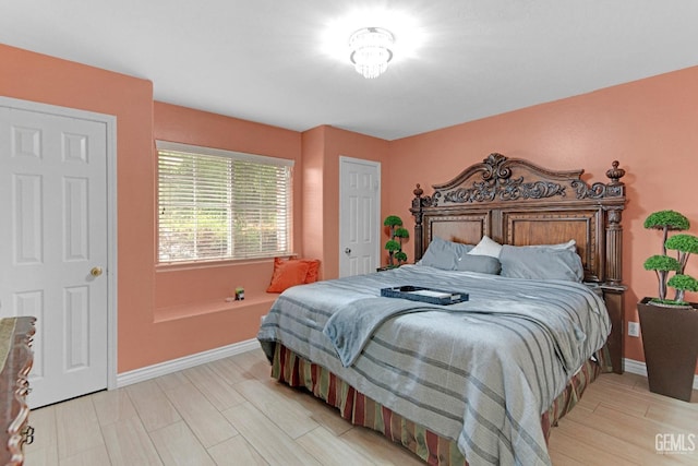 bedroom with baseboards