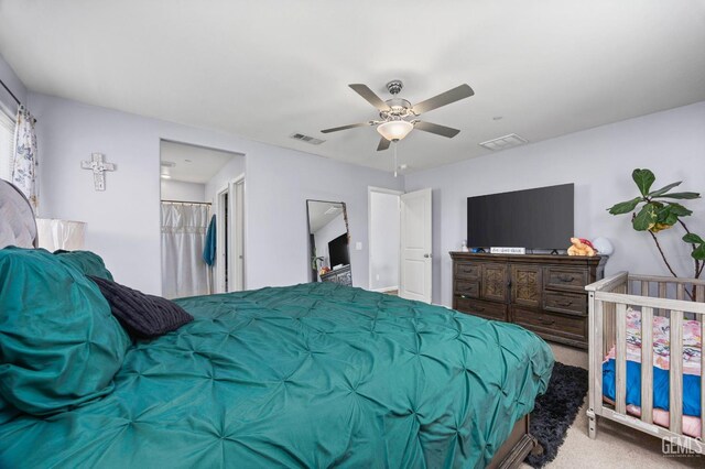 5803 Vespucci Ave, Bakersfield, CA 93313 - carpeted bedroom with ceiling fan