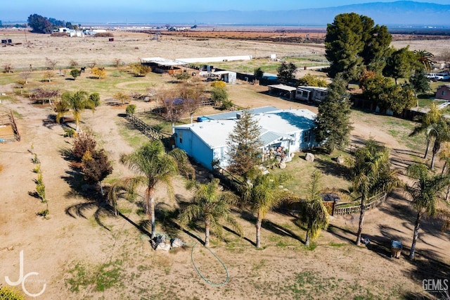 aerial view with a rural view