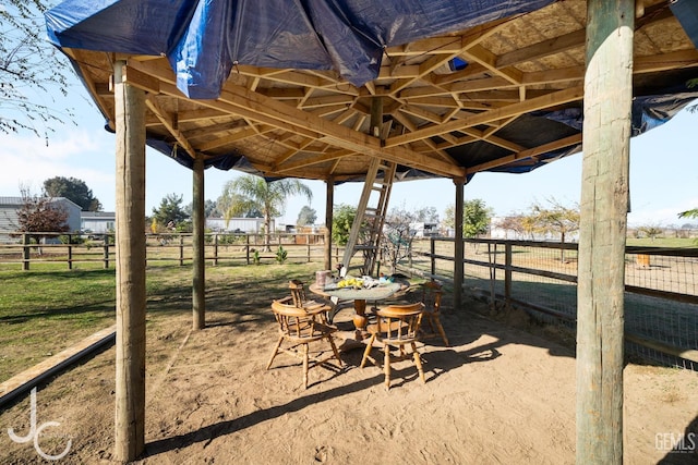 view of patio with fence