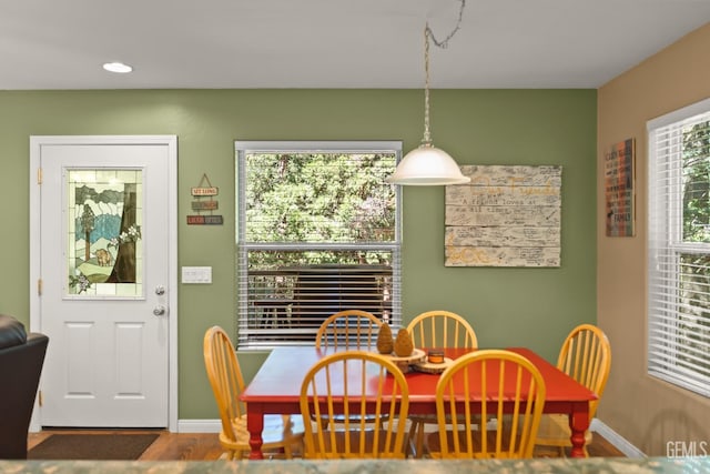 view of dining room